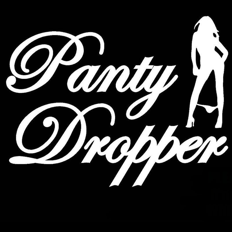 17 8cm 13 8cm Panty Dropper Adhesive Funny Car Stickers And Decals Mot One Sticker