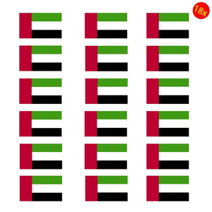 Set of 18x Sticker Vinyl Car Bumper Decal Outdoor Car Window Wall Door World Flag United Arab Emirates