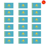 Set of 18x Sticker Vinyl Car Bumper Decal Outdoor Car Window Wall Door World Flag Kazakhstan