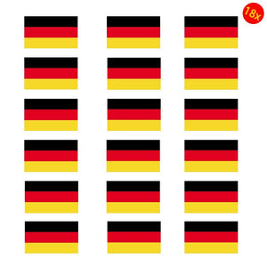 Set of 18x Sticker Vinyl Car Bumper Decal Outdoor Car Window Wall Door World Flag Germany