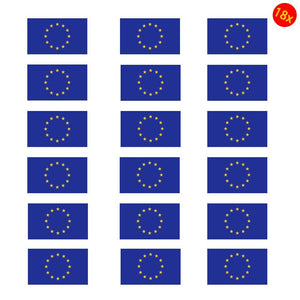 Set of 18x Sticker Vinyl Car Bumper Decal Outdoor Car Window Wall Door World Flag European Union
