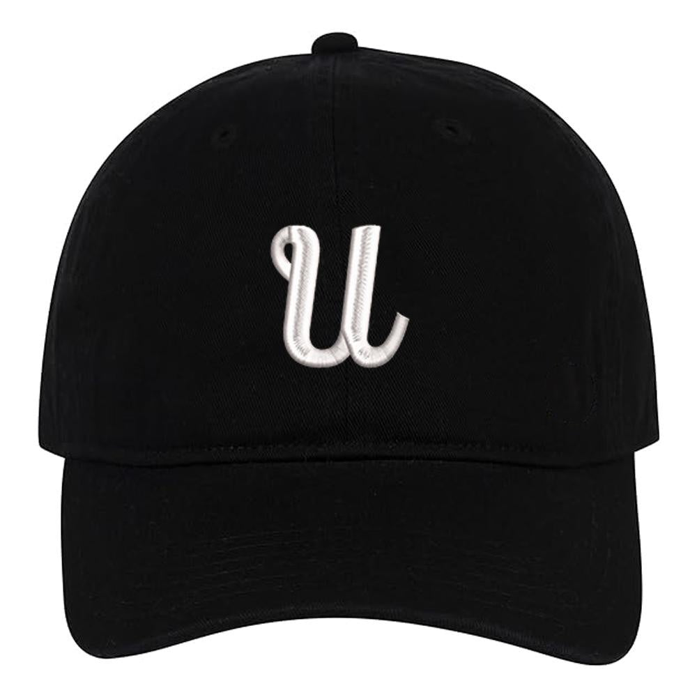 Letter A-Z Baseball Caps Embroidery Cotton Unisex Adjustable Soft and Comfortable Hats