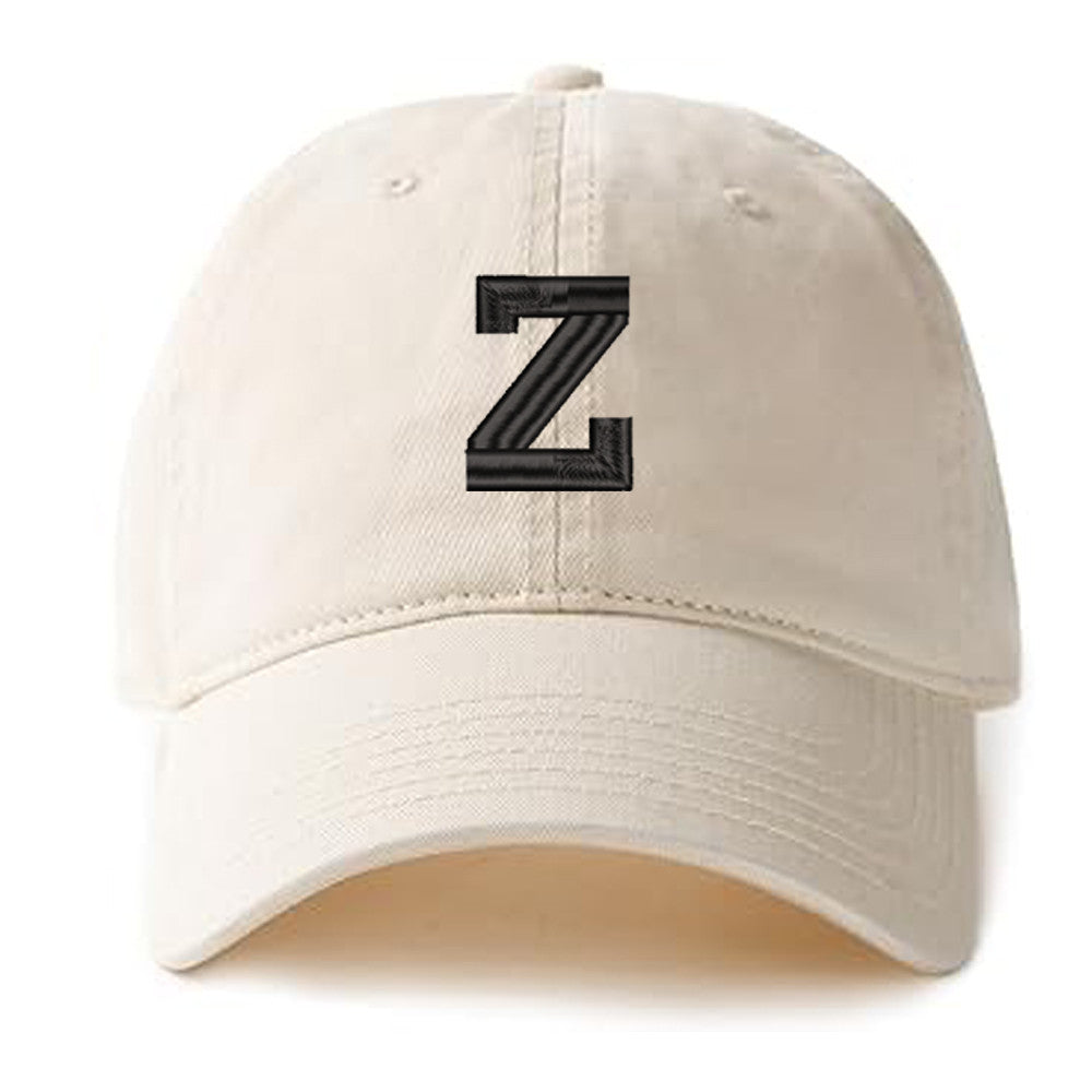 26 English letters A-Z Soft and Comfortable Baseball Caps Embroidery Cotton Unisex Adjustable Hats