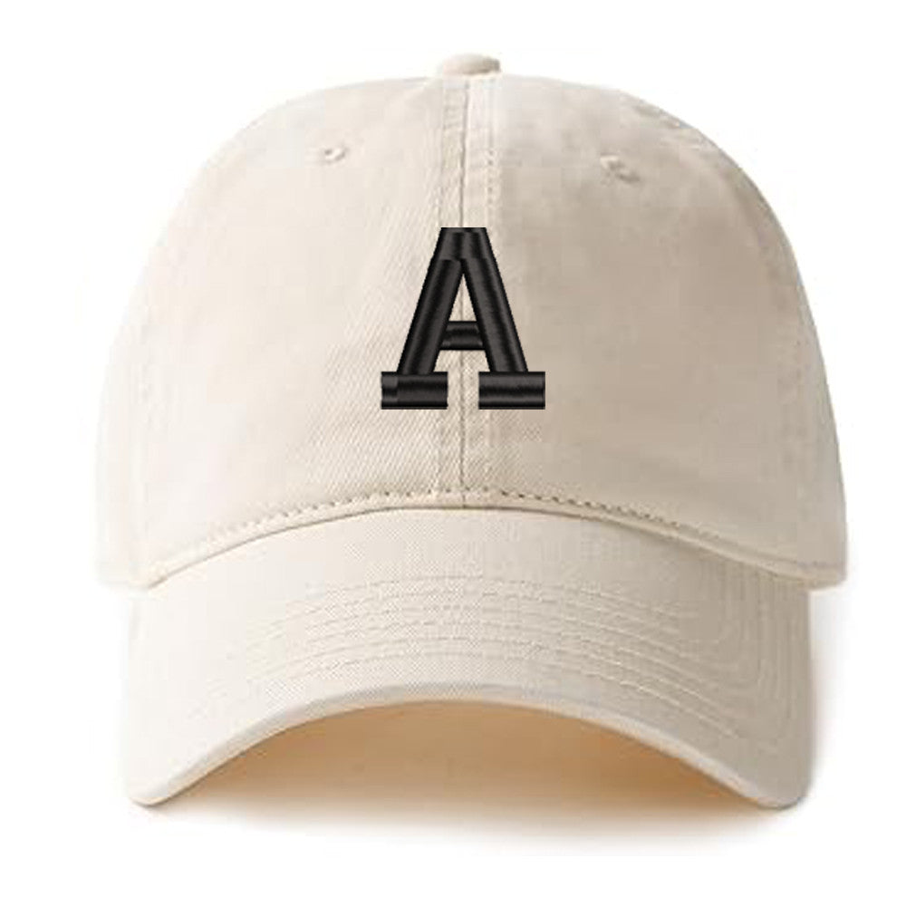 26 English letters A-Z Soft and Comfortable Baseball Caps Embroidery Cotton Unisex Adjustable Hats