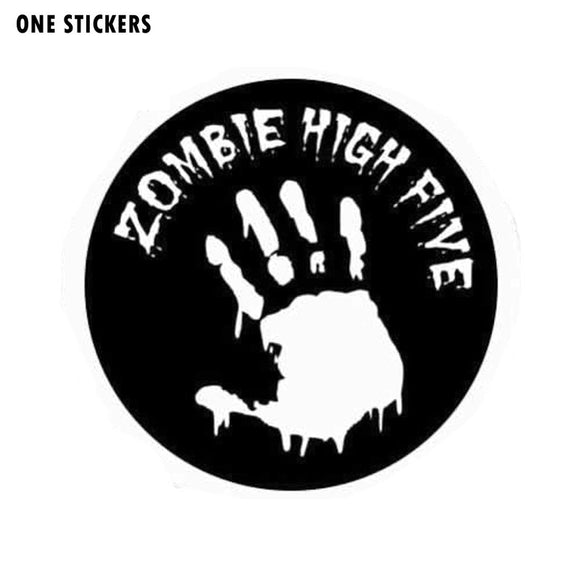 16*16CM Fashion ZOMBIE High Five Black/Silver Vinyl Decals Motorcycle Car Stickers Car-styling S8-1266