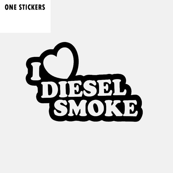 15CM*10.1CM Fashion I love Diesel Smoke Vinyl Decal Car Sticker Black Silver Graphical C11-1875