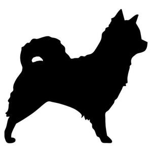 10.2*9.5CM Longhaired Chihuahua Dog Car Stickers Cute Decals Car Tail Styling Decorative Black/Silver S1-0235