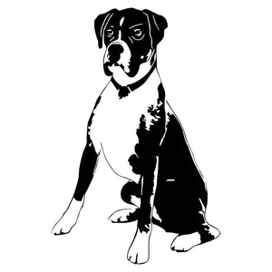 10.5*16CM Boxer Dog Vinyl Decal Personality Car Stickers Car Styling Truck Decoration Black/Silver S1-1059
