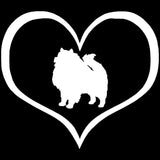 10.9*9.5CM Keeshond Dog Heart Vinyl Decal Waterproof Car Stickers Car Styling Bumper Accessories Black/Silver S1-1110