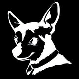 11.1*12.7CM Chihuahua Drift Dog Vinyl Decal Cartoon Waterproof Car Stickers Bumper Car Styling Black/Silver S1-0499