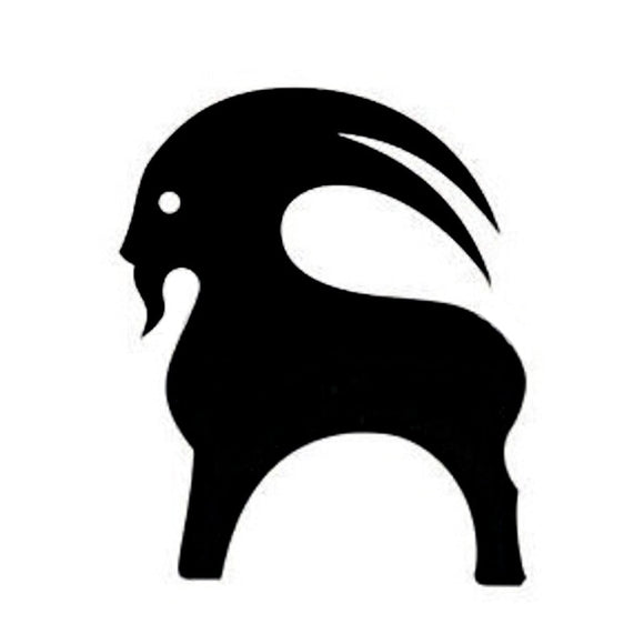 11*13.5CM GOAT Cartoon Car Stickers Motorcycle Decals Car styling Accessories Black/Silver C2-0186