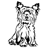 11.2*16CM Yorkshire Terrier Dog Car Stickers Cute Vinyl Decal Car Styling Truck Decoration Black/Silver S1-0952