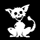 11.4*12.7CM Zombie Pet Cat Car Sticker Vinyl Fation Lovely Car Styling Truck Accessories Stickers Black/Silver S1-0087