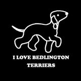 11.5CM*11.5CM I LOVE BEDLINGTON TERRIER DOG WHITE Car Stickers Motorcycle Decals Personalized Car Stickers C8-0023