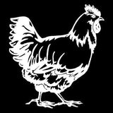 11.7*12.8CM Cute Hen Chicken Vivid Farm Animal Car Stickers Creative Vinyl Car Styling Decal Black/Silver S1-2489