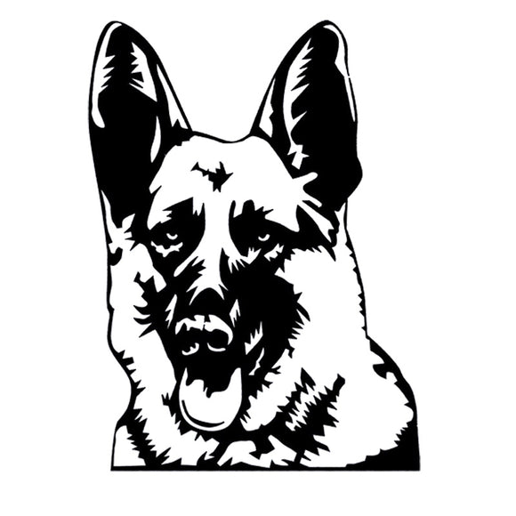 11.7*16CM German Shepherd Dog Vinyl Decal Personality Car Stickers Car Styling Truck Accessories Black/Silver S1-1126