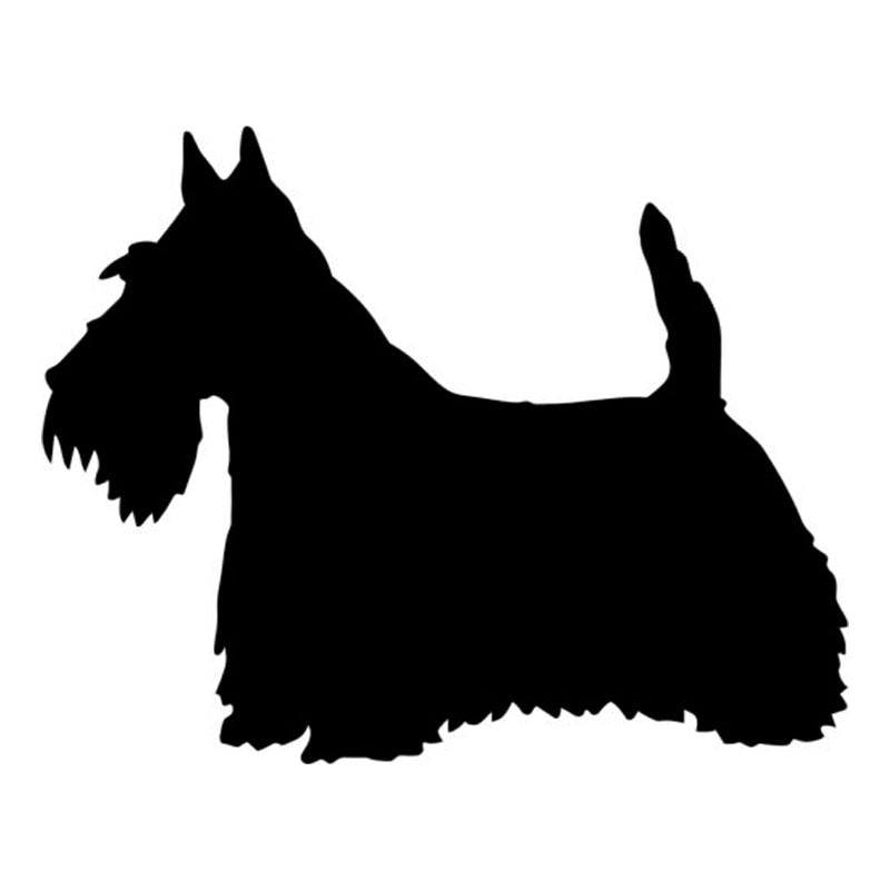 11.9*9.5CM Scottish Terrier Dog Vinyl Decal Car Window Stickers Motorcycle Car Styling Decoration Black/Silver S1-0375