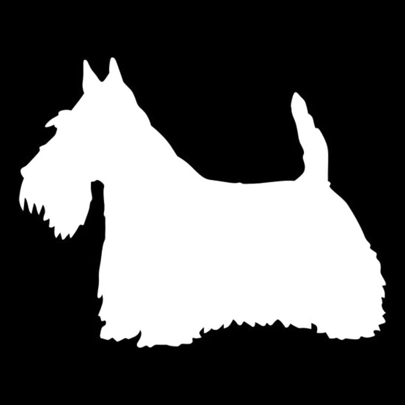 11.9*9.5CM Scottish Terrier Dog Vinyl Decal Car Window Stickers Motorcycle Car Styling Decoration Black/Silver S1-0375