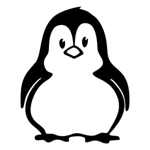 12.1*15.2CM Vinyl Car Styling Cute Penguin Car Sticker Motorcycles Decoration Decal Black/Silver S1-2387