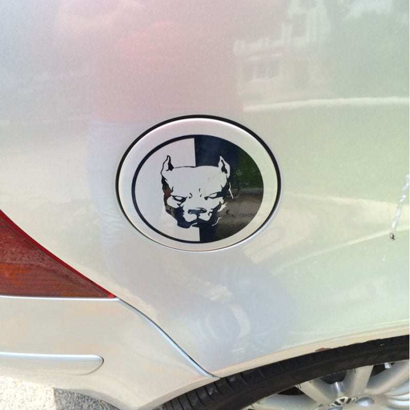 12*12CM PITBULL SUPER HERO DOG Fun Dog Personalized Car Stickers Decals Black Silver CT-520