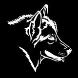 12.4*13.2CM Wolf Dog Vinyl Decal Creative Car Stickers Car Styling Truck Motorcycle Accessories Black/Silver S1-1127