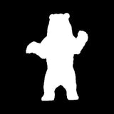 12.4*17.5CM Cool Standing Grizzly Bear Car Styling Bumper Decals Stylish Vinyl Car Stickers Black/Silver S1-2695