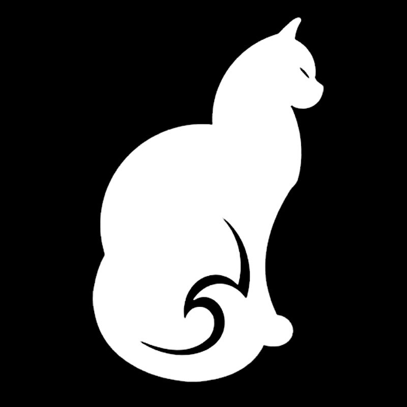 12.4*19.6CM Car Sticker Creative Sexy Cat Vinyl Decal Motorcycle Accessories Car Styling Decorative Black/Silver S1-0192