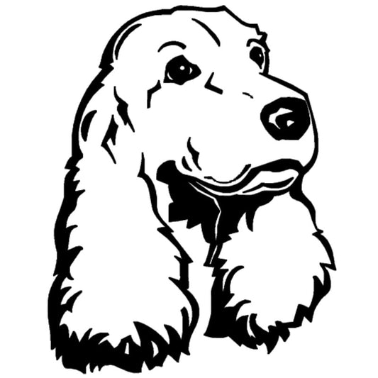 12.6*16CM Cocker Spaniel Dog Car Stickers Lovely Vinyl Decal Car Styling Motorcycle Decoration Black/Silver S1-1005