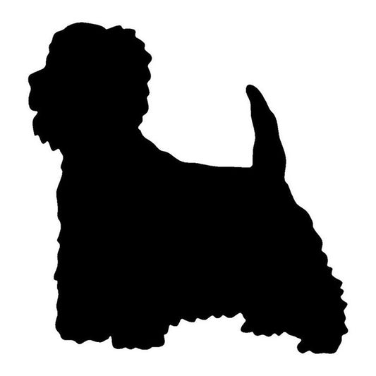 12.7*12.2CM West Highland White Terrier Dog Vinyl Decal Cute Car Stickers Car Styling Truck Decoration Black/Silver S1-1149
