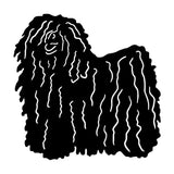 12.7*12.7CM Hungarian Puli Dog Car Stickers Personality Vinyl Decal Car Styling Bumper Accessories Black/Silver S1-0814