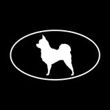 12.7*7.1CM Chihuahua Long Hair Dog Car Stickers Reflective Vinyl Decal Car Styling Truck Accessories Black/Silver S1-0660