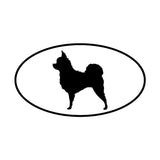 12.7*7.1CM Chihuahua Long Hair Dog Car Stickers Reflective Vinyl Decal Car Styling Truck Accessories Black/Silver S1-0660