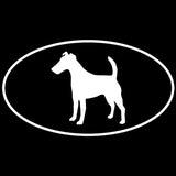 12.7*7.1CM Fox Terrier Smooth Dog Car Stickers Reflective Vinyl Decal Car Styling Truck Accessories Black/Silver S1-0665