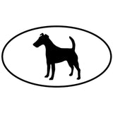 12.7*7.1CM Fox Terrier Smooth Dog Car Stickers Reflective Vinyl Decal Car Styling Truck Accessories Black/Silver S1-0665