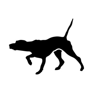 12.7*9.5CM Pointer Dog Vinyl Decal Funny Car Stickers Motorcycle Car Styling Decoration Black/Silver S1-0445