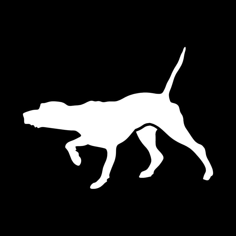 12.7*9.5CM Pointer Dog Vinyl Decal Funny Car Stickers Motorcycle Car Styling Decoration Black/Silver S1-0445