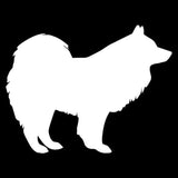 12.7*9.5CM Samoyed Dog Vinyl Decal Creative Car Stickers Bumper Car Styling Accessories Black/Silver S1-0379