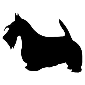 12.7*9.5CM Scotland Terrier Dog Vinyl Decal Lovely Car Stickers Car Styling Motorcycle Bumper Accessories Black/Silver S1-1082