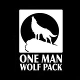 12.8CM*17.8CM One Man Wolf Pack - Vinyl Decal Funny Car Stickers Motorcycle Accessories Black/Sliver C8-1389