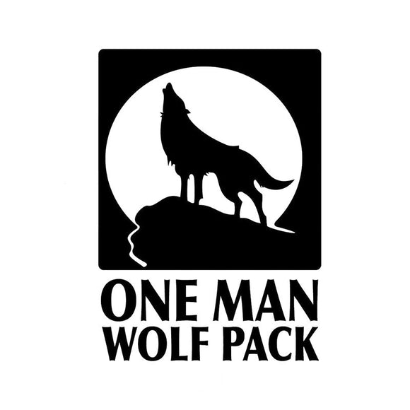 12.8CM*17.8CM One Man Wolf Pack - Vinyl Decal Funny Car Stickers Motorcycle Accessories Black/Sliver C8-1389