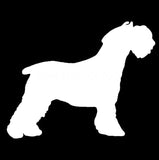 12*8CM SCHNAUZER Dog Car Sticker Cartoon Pet Dog Car Stickers And Decals Black Silver C2-0001