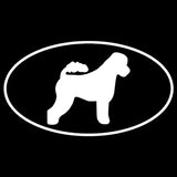 13.2*7.3CM Portuguese Water Dog Car Stickers Cartoon Vinyl Decal Car Styling Truck Accessories Black/Silver S1-0666