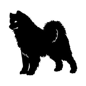 13.5*12.7CM Samoyed Dog Car Stickers Reflective Vinyl Decal Car Styling Truck Decoration Black/Silver S1-0792