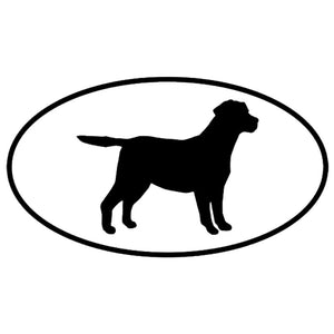 13.5*7.5CM Labrador Retriever Dog Car Stickers Silhouette Vinyl Decal Car Styling Truck Decoration Black/Silver S1-0676