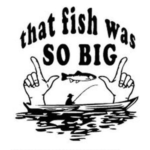 13.5CM*14.5CM That fish Was So Big Fishing Vinyl Decal Sticker Car Car Sticker Black/Sliver C8-0062