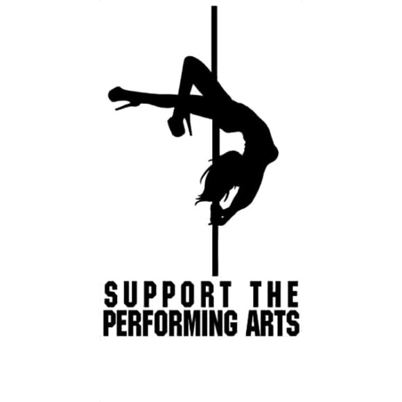 13.6CM*22.9CM Support The Performing Arts Funny Dancer Car Sticker Decoration And Decals Accessories Black/Sliver C8-0688