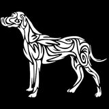 13.7*11CM Tribal Dog Car Stickers Art Pattern Vinyl Decal Car Styling Bumper Accessories Black/Silver S1-0885