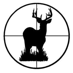 13.7*13.7CM Hunting Car Styling Deer Scope Target Cool Car Sticker And Decal Accessories Black/Silver S1-2538
