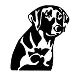 13.8*15.2CM LAB Labrador Retriever Dog Vinyl Decal Creative Waterproof Car Stickers Car Styling Accessories Black/Silver S1-0416