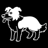14.2*10.9CM Border Collie Dog Stickers Reflective Vinyl Decal Car Styling Motorcycle Decoration Black/Silver S1-0650